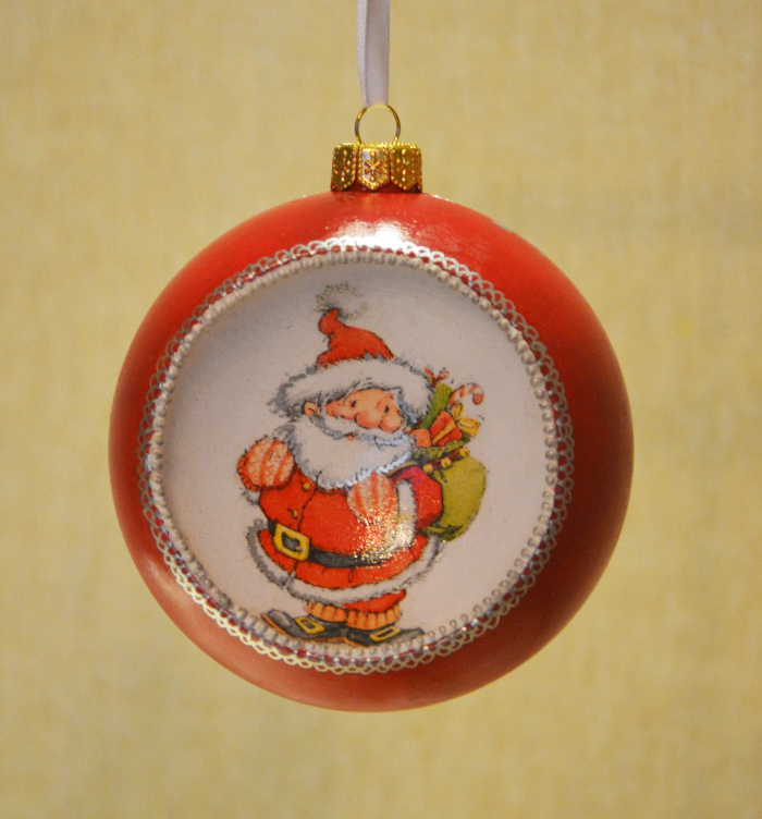 Biela plastová guľa na decoupage, konkávna, priemer 8 cm