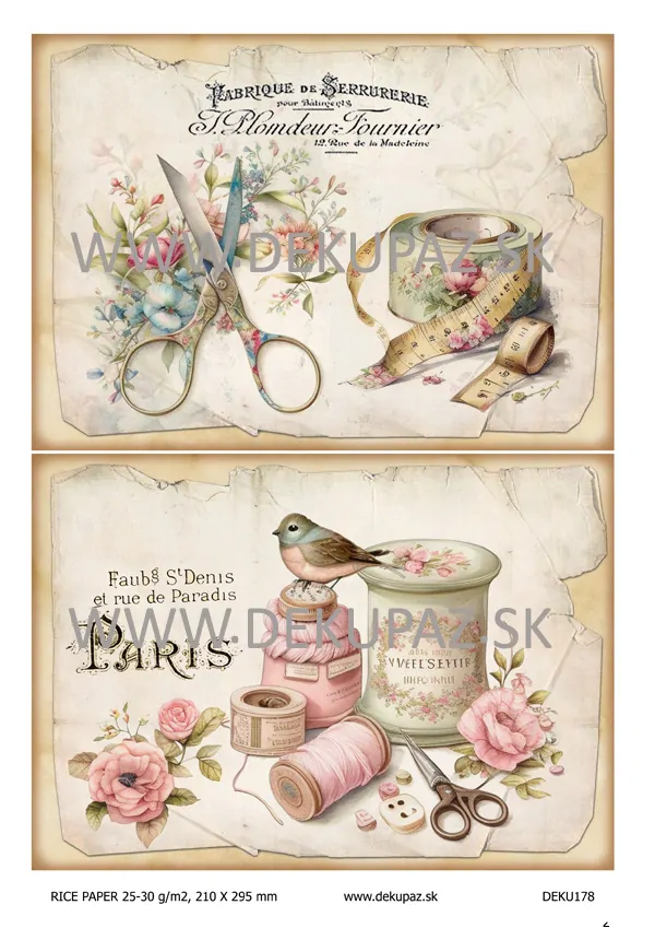 Ryžový papier na decoupage DEK178