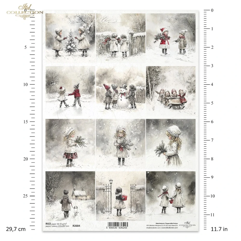 Ryžový papier na decoupage ITD-R2684