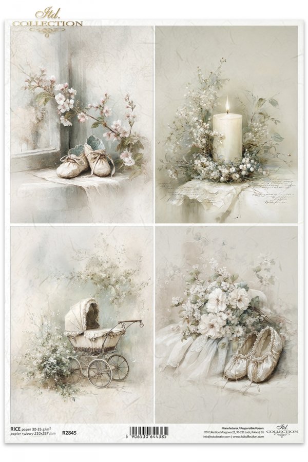 Ryžový papier na decoupage ITD-R2845