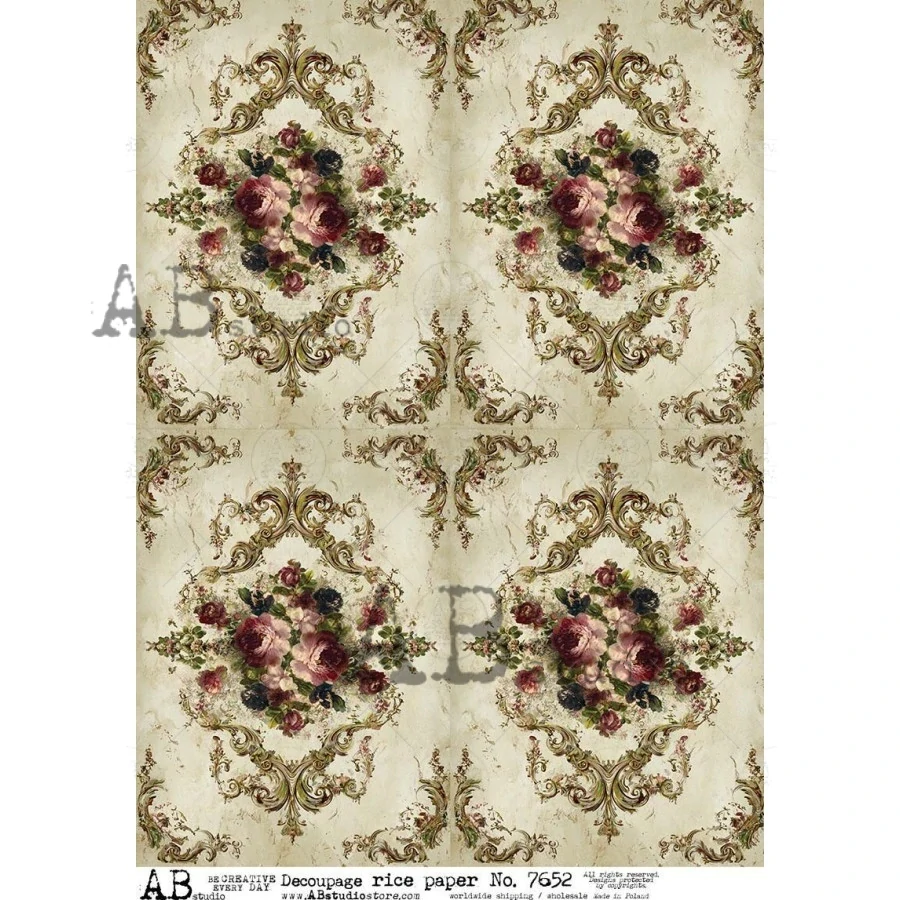 Ryžový papier na decoupage AB7652
