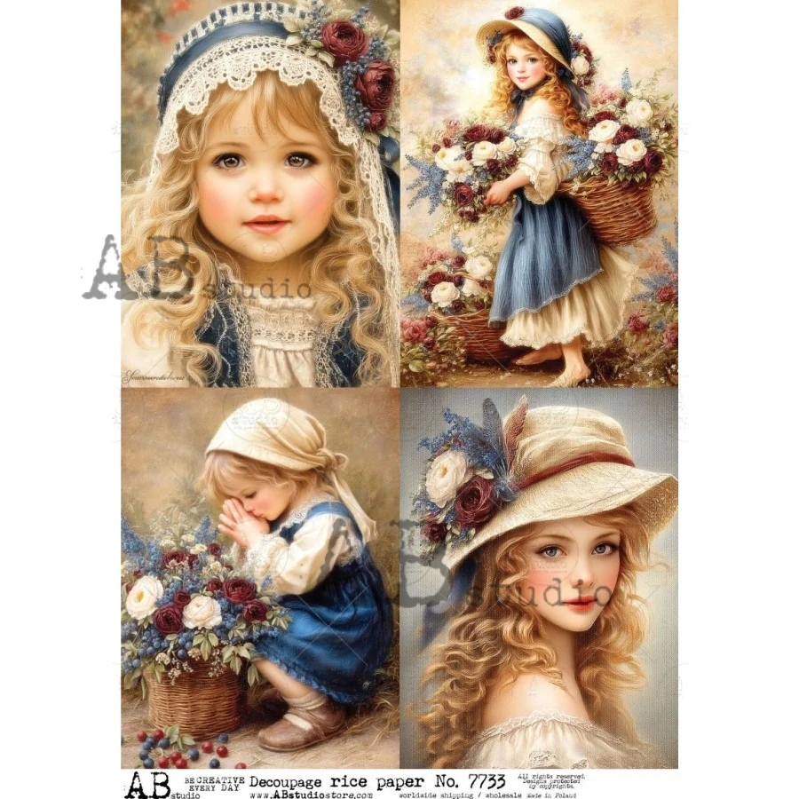 Ryžový papier na decoupage AB7733