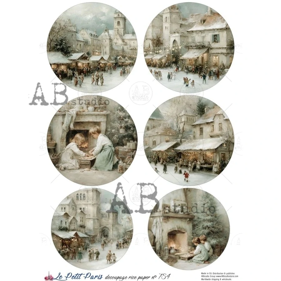 Ryžový papier na decoupage L754