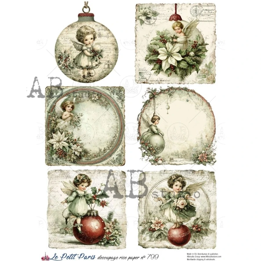 Ryžový papier na decoupage L799