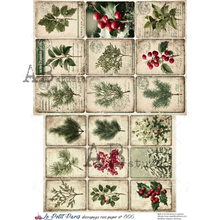 Ryžový papier na decoupage L806