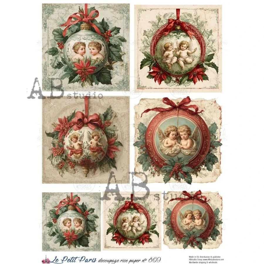 Ryžový papier na decoupage L809