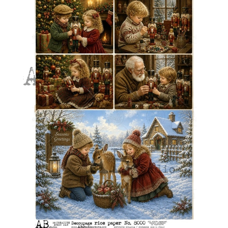 Ryžový papier na decoupage AB8000