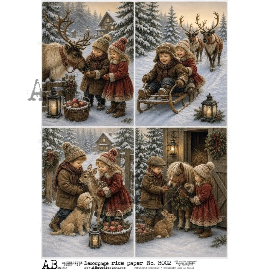 Ryžový papier na decoupage AB8002