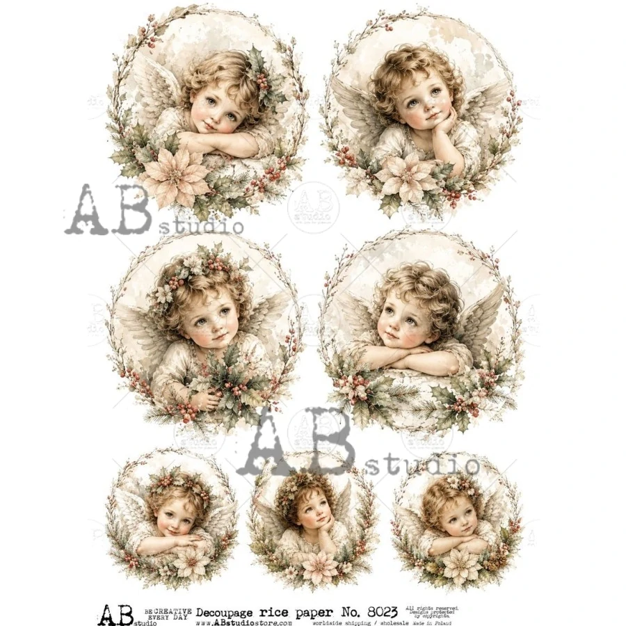 Ryžový papier na decoupage AB8023