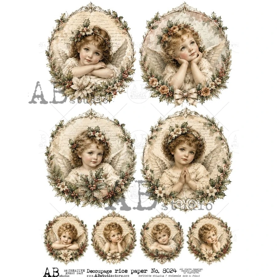 Ryžový papier na decoupage AB8024