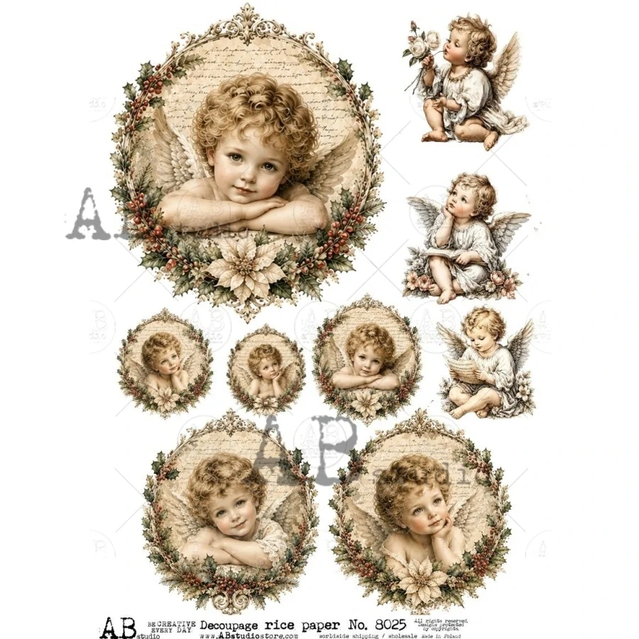 Ryžový papier na decoupage AB8025