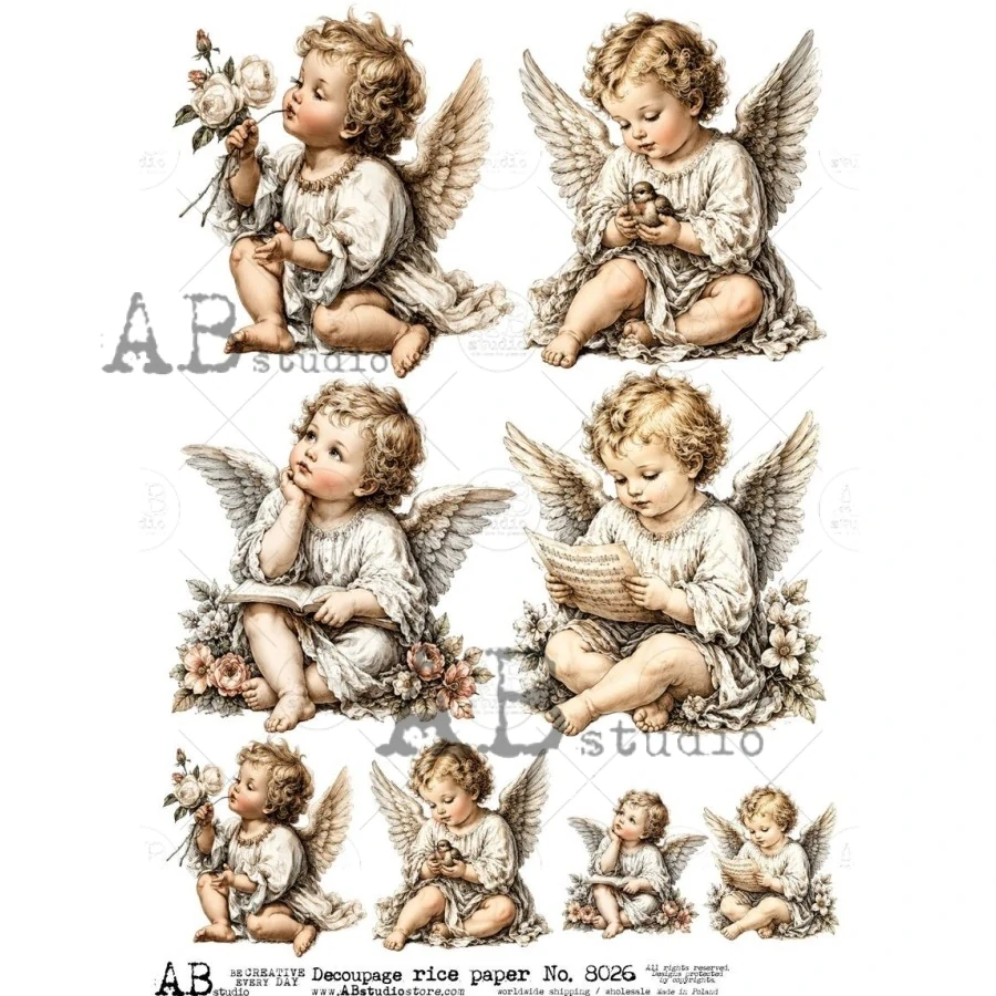Ryžový papier na decoupage AB8026