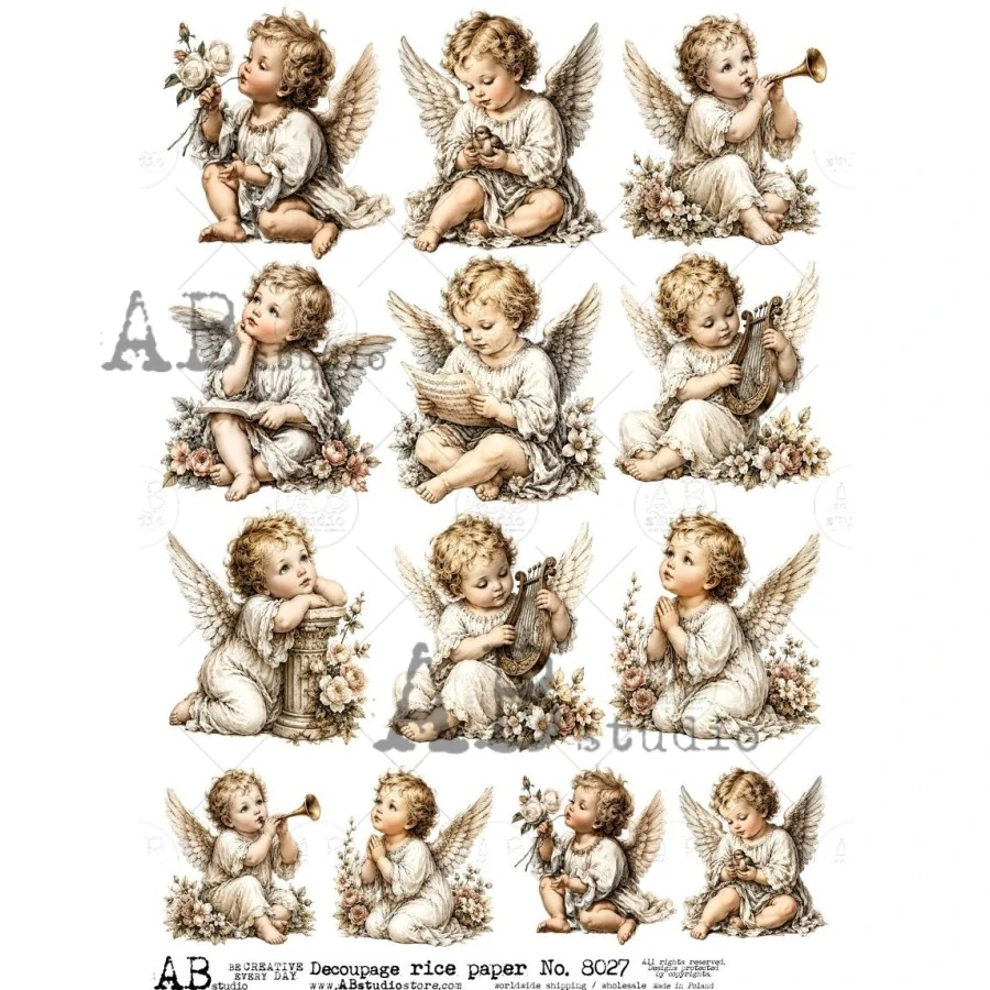 Ryžový papier na decoupage AB8027