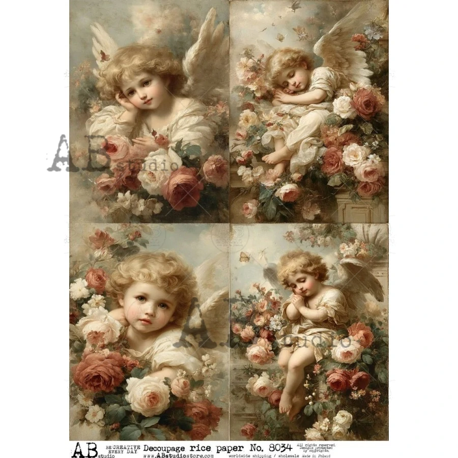 Ryžový papier na decoupage AB8034