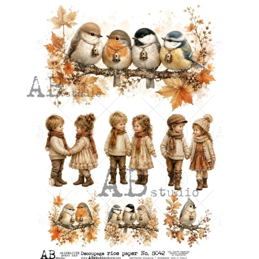Ryžový papier na decoupage AB8042
