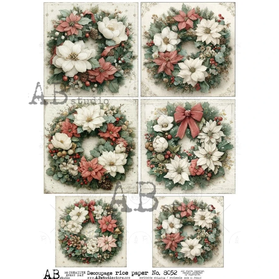 Ryžový papier na decoupage AB8052