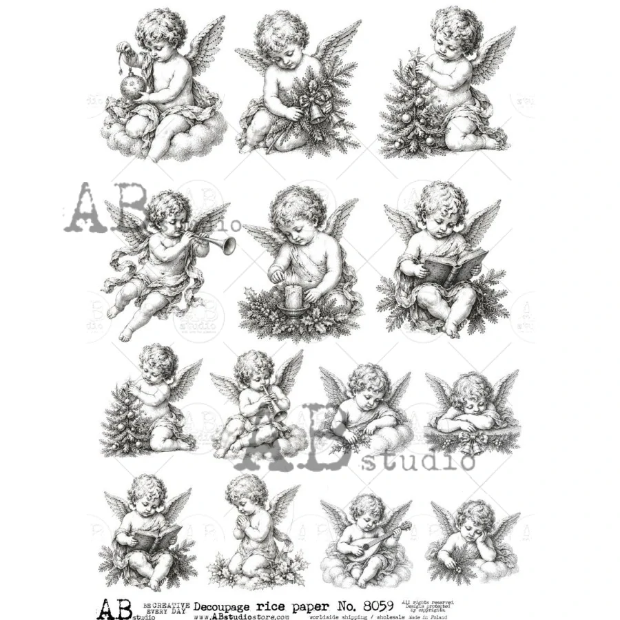Ryžový papier na decoupage AB8059
