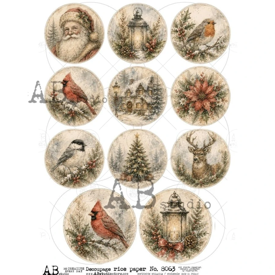 Ryžový papier na decoupage AB8063