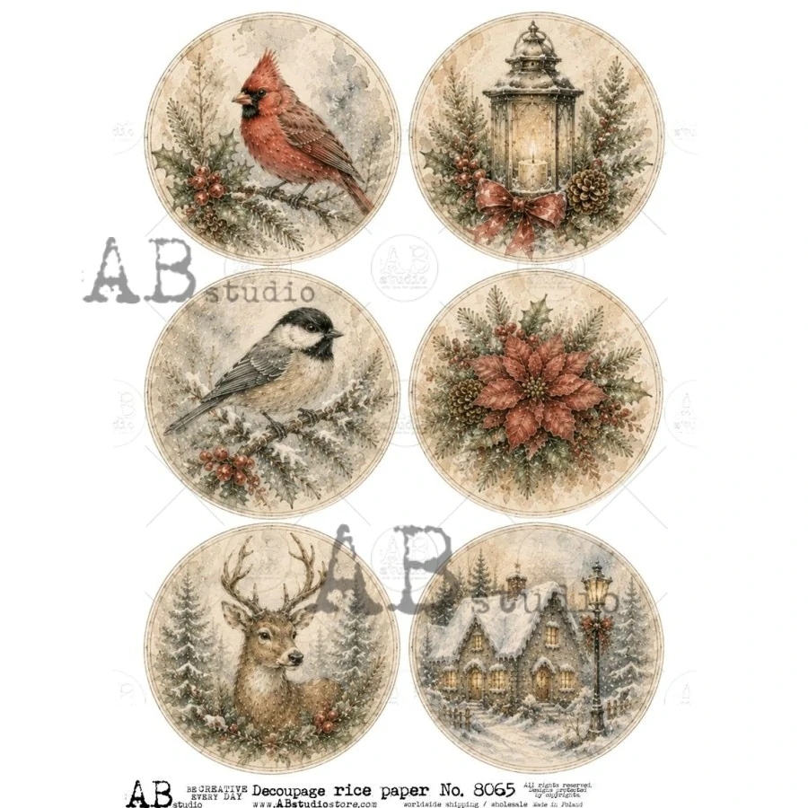 Ryžový papier na decoupage AB8065