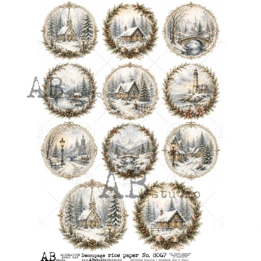 Ryžový papier na decoupage AB8067