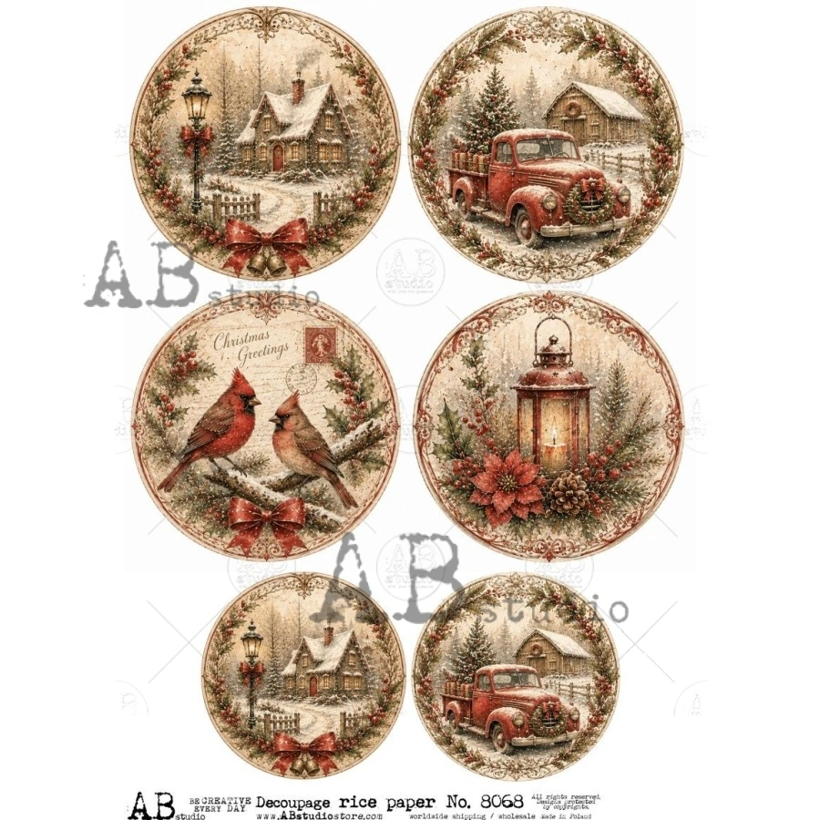 Ryžový papier na decoupage AB8068