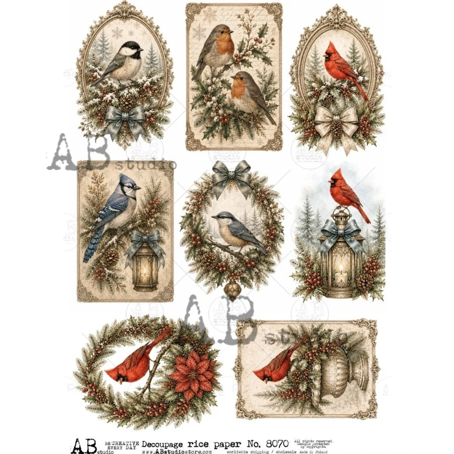 Ryžový papier na decoupage AB8070