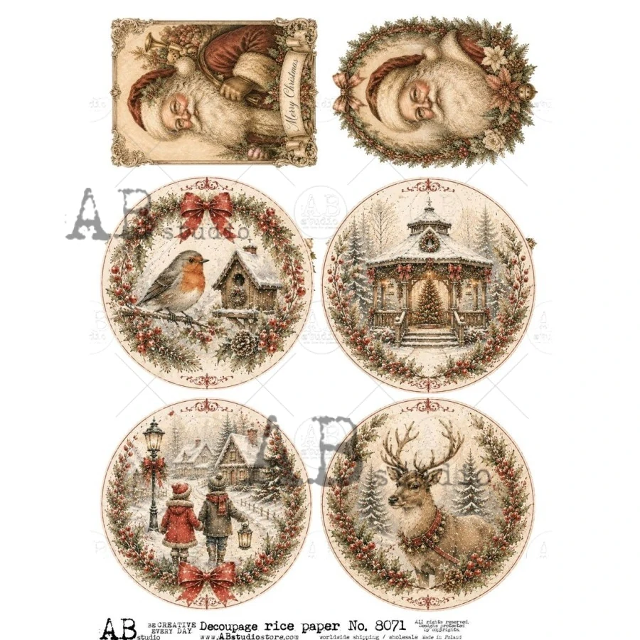 Ryžový papier na decoupage AB8071