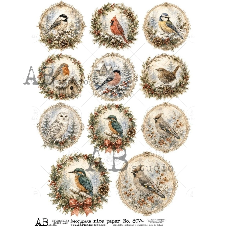 Ryžový papier na decoupage AB8074