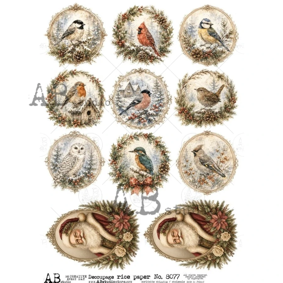 Ryžový papier na decoupage AB8077
