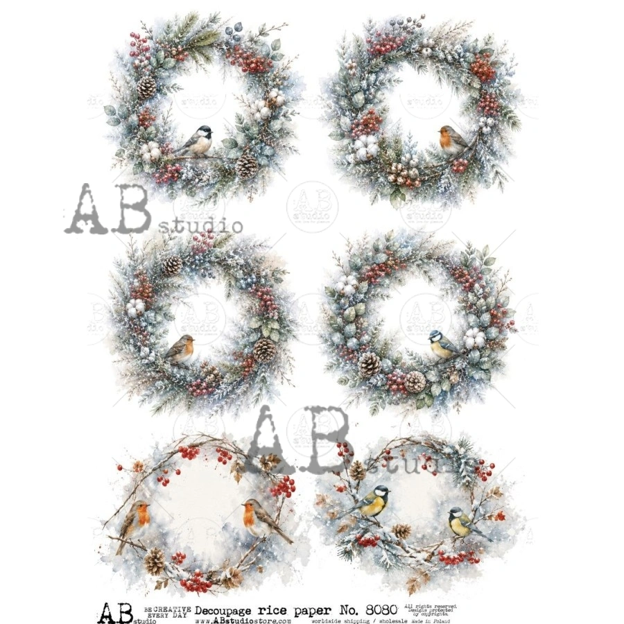 Ryžový papier na decoupage AB8080