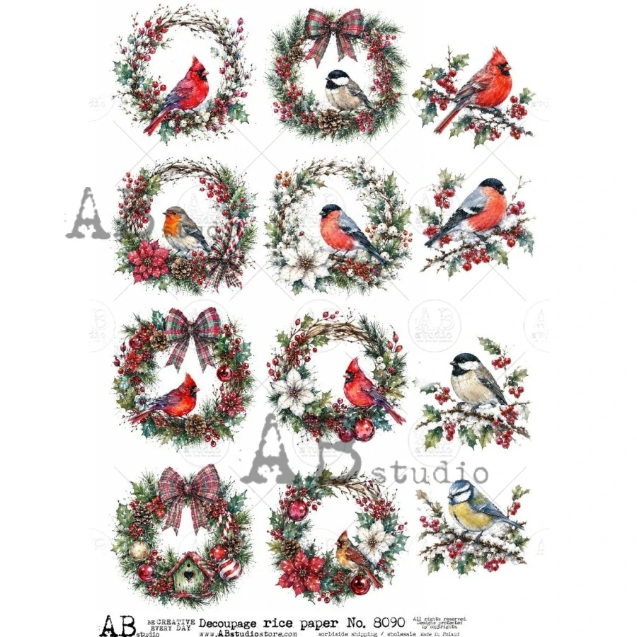 Ryžový papier na decoupage AB8090