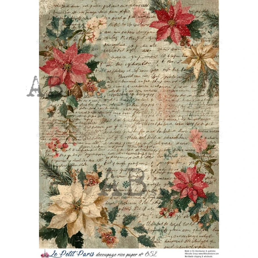 Ryžový papier na decoupage L852