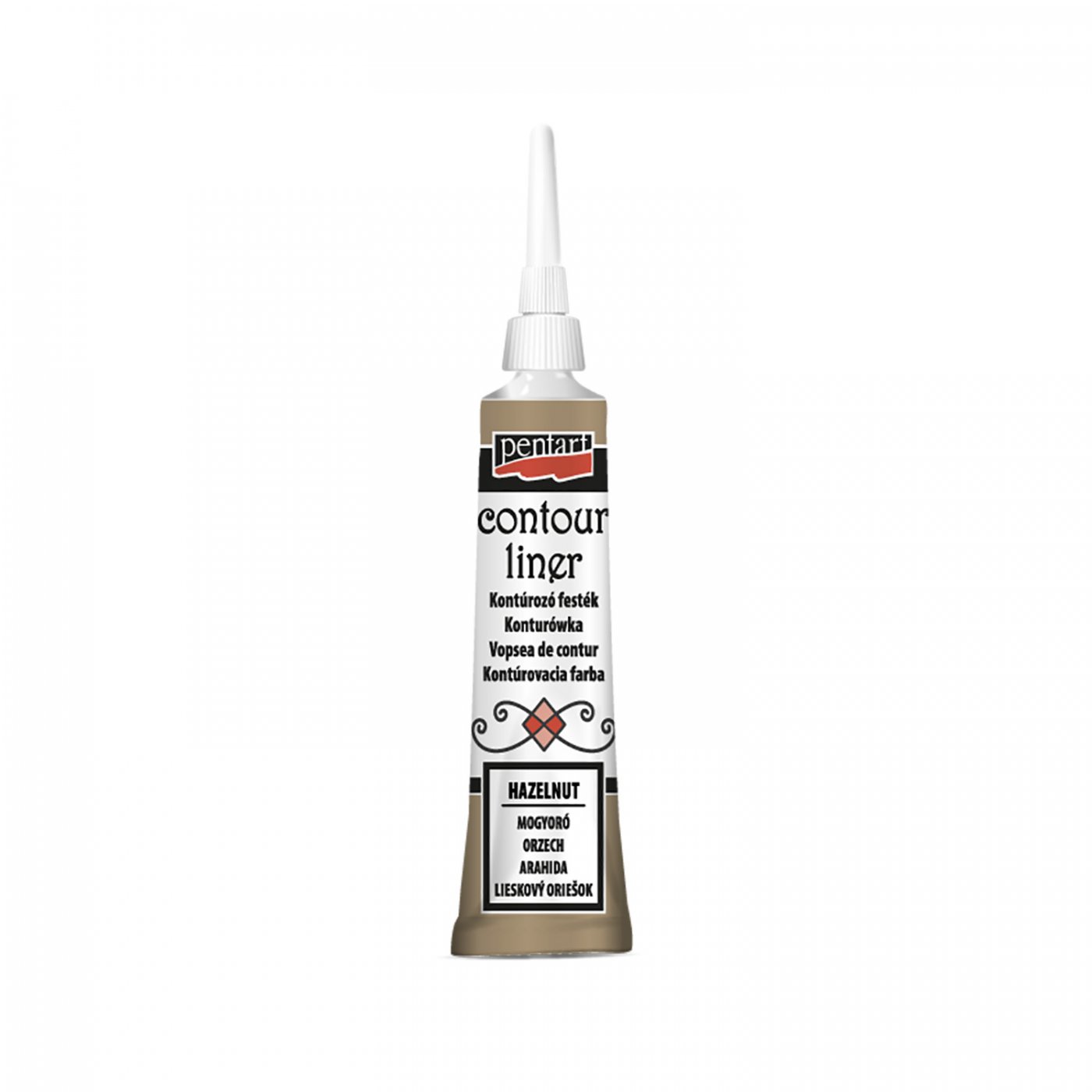 Kontúrovacia farba,metalická oriešková, 20 ml