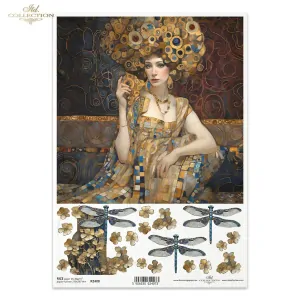 Ryžový papier na decoupage ITD-R2408