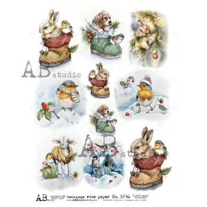 Ryžový papier na decoupage AB5796