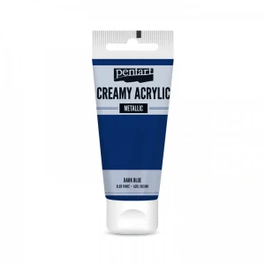 Akrylová farba krémová, pololesklá, tmavomodrá, 60 ml