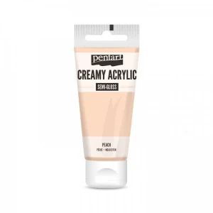 Akrylová farba krémová, pololesklá, broskyňová, 60 ml