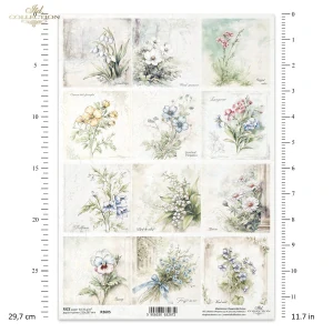 Ryžový papier na decoupage ITD-R2605
