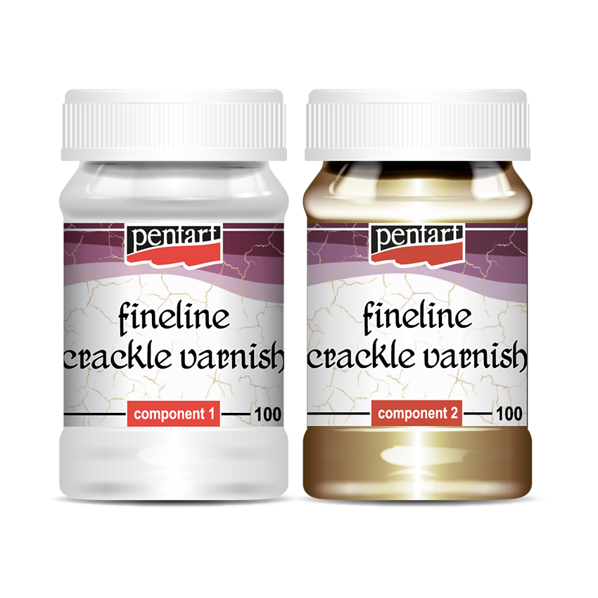 Krakelovací lak s jemnými líniami, 2 x 100 ml