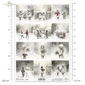 Ryžový papier na decoupage ITD-R2684