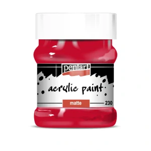 Matná akrylová farba PENTART 230 ml rúžovo červená