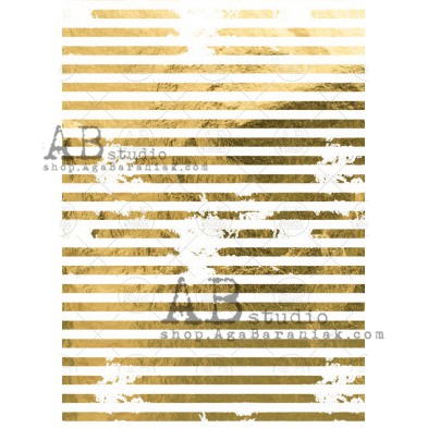 Pozlátený ryžový papier na decoupage AB0210