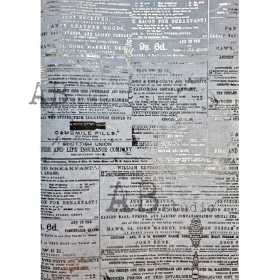 Pozlátený ryžový papier na decoupage AB0053