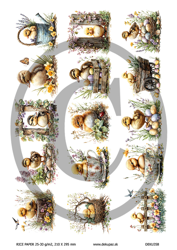  Ryžový papier na decoupage  DEK358