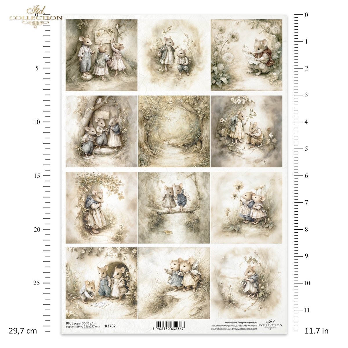  Ryžový papier na decoupage ITD-R2782