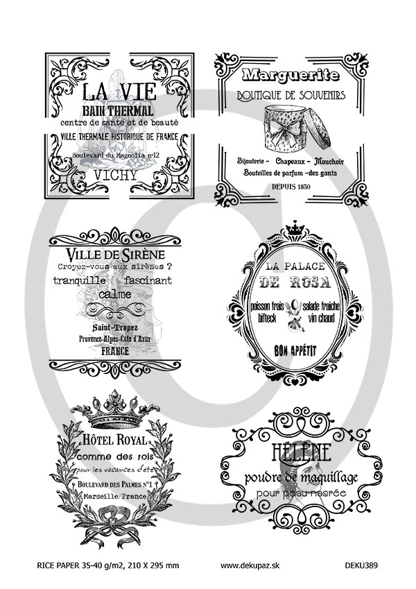  Ryžový papier na decoupage  DEK389