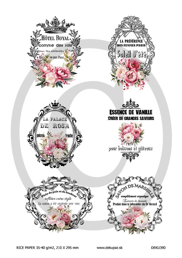  Ryžový papier na decoupage  DEK390