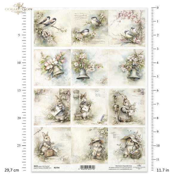 Ryžový papier na decoupage ITD-R2794