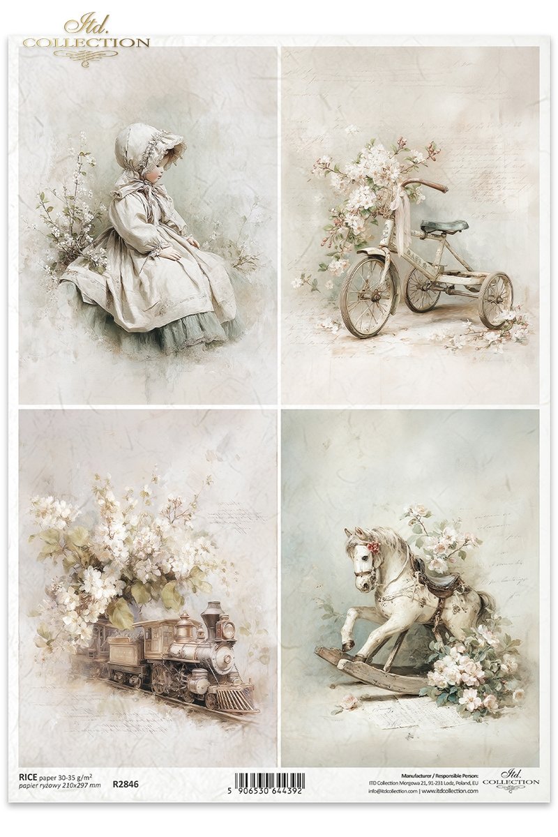  Ryžový papier na decoupage ITD-R2846