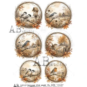 Ryžový papier na decoupage AB8055